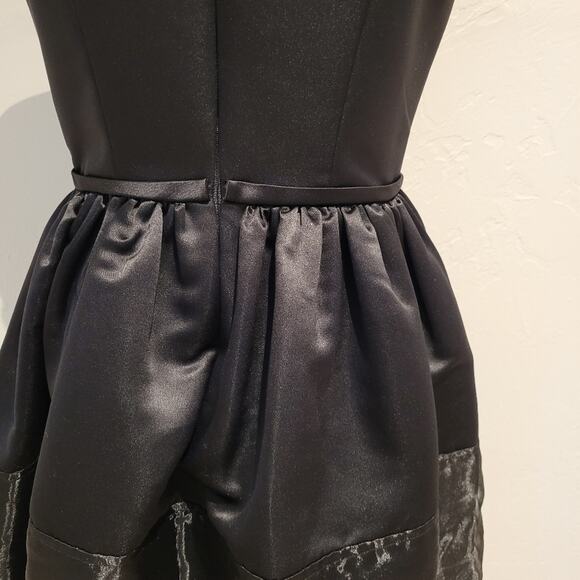 Erin Fetherston Black Fit & Flare Halter Top Tiered Skirt Dress - Size 6 LBD - Picture 2 of 8